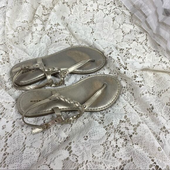 Rock & Candy Silver Braided Sandals - Picture 3 of 5